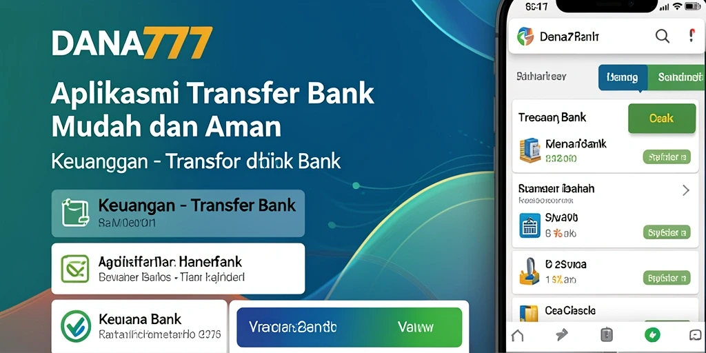 Tampilan antarmuka DANA777 untuk melakukan transfer bank dengan mudah.