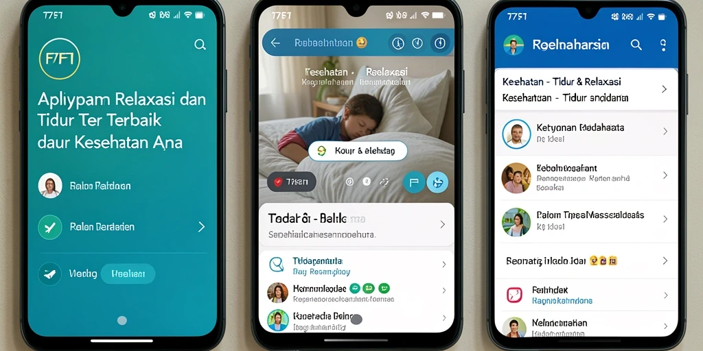 Tampilan antarmuka F7F7 yang menenangkan untuk tidur dan relaksasi.
