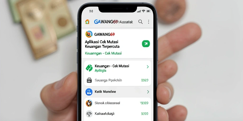 Tampilan antarmuka GAWANG69 menampilkan fitur Cek Mutasi yang user-friendly.