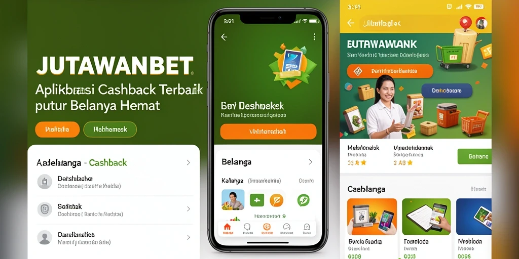 Antarmuka aplikasi JUTAWANBET dengan fitur cashback yang menarik.