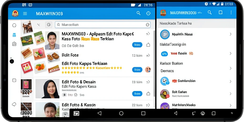 Tampilan utama MAXWIN303 dengan berbagai fitur untuk Edit Foto Kertas Kaca.