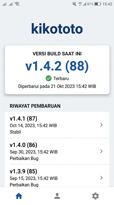 Riwayat Versi Aplikasi kikototo untuk Android
